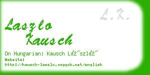 laszlo kausch business card